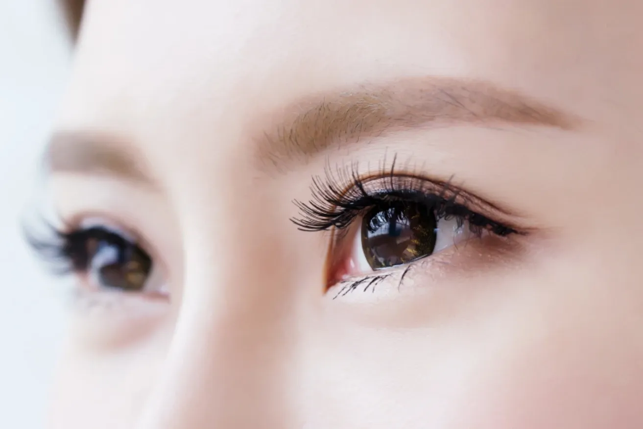 Close-up of patient’s eyes