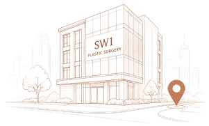 Illustration of the SW1 Plastic Surgery clinic building